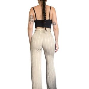 BUY 1 GET 1 FREE babaton cream pin stripped high waisted wide leg sadiki trouser
